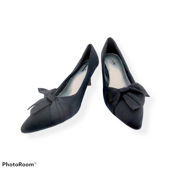 Jacqueline Ferrari Women's Heels Black Bow, 6 - Picture 1 of 15